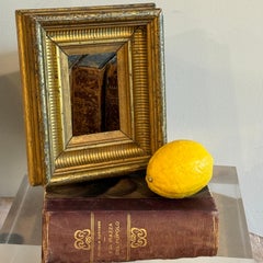 Small Early 19th Century European Gilt Gold Wood Fluted Art Frame