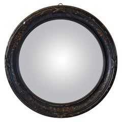 Small Early 19th century Japanned Convex Mirror