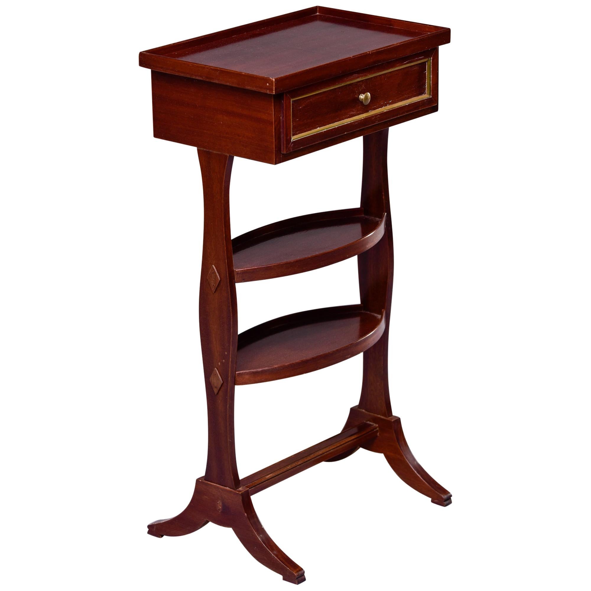 Small Early 20th C French Mahogany Side Table