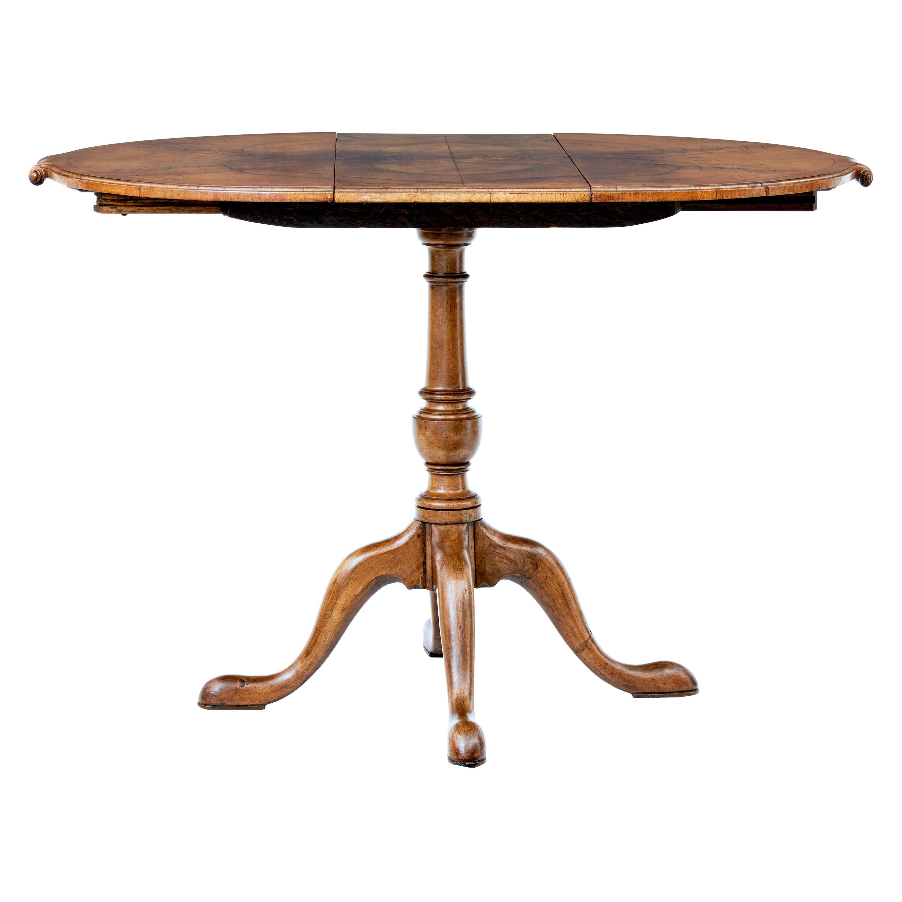 Small Early 20th Century Walnut Occasional Extending Table