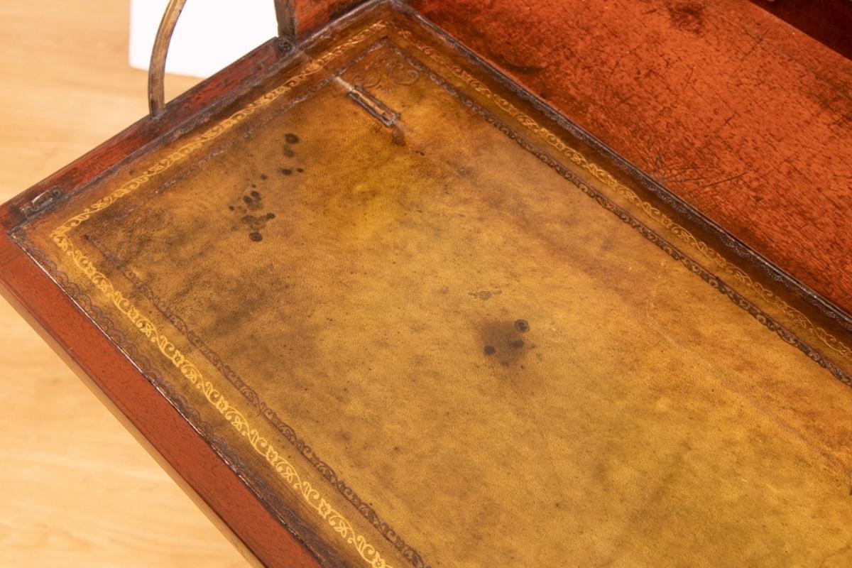 Small Early Georgian 1780-1800 Mahogany Secretaire Bureau Bookcase For Sale 1