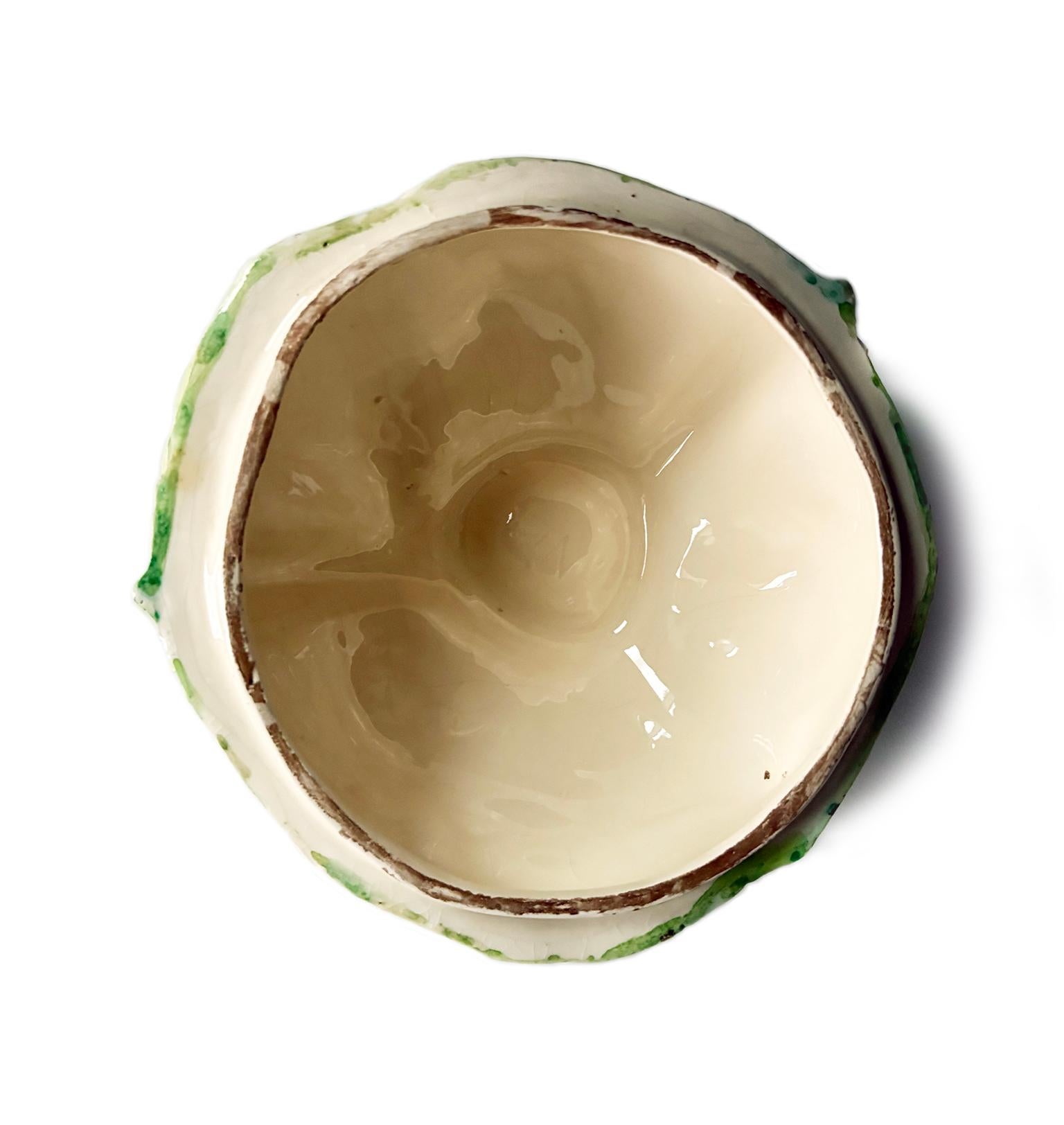 Small Earthenware Cabbage-Shaped Soup Tureen, Gaetano Bonato, late 19th century For Sale 5