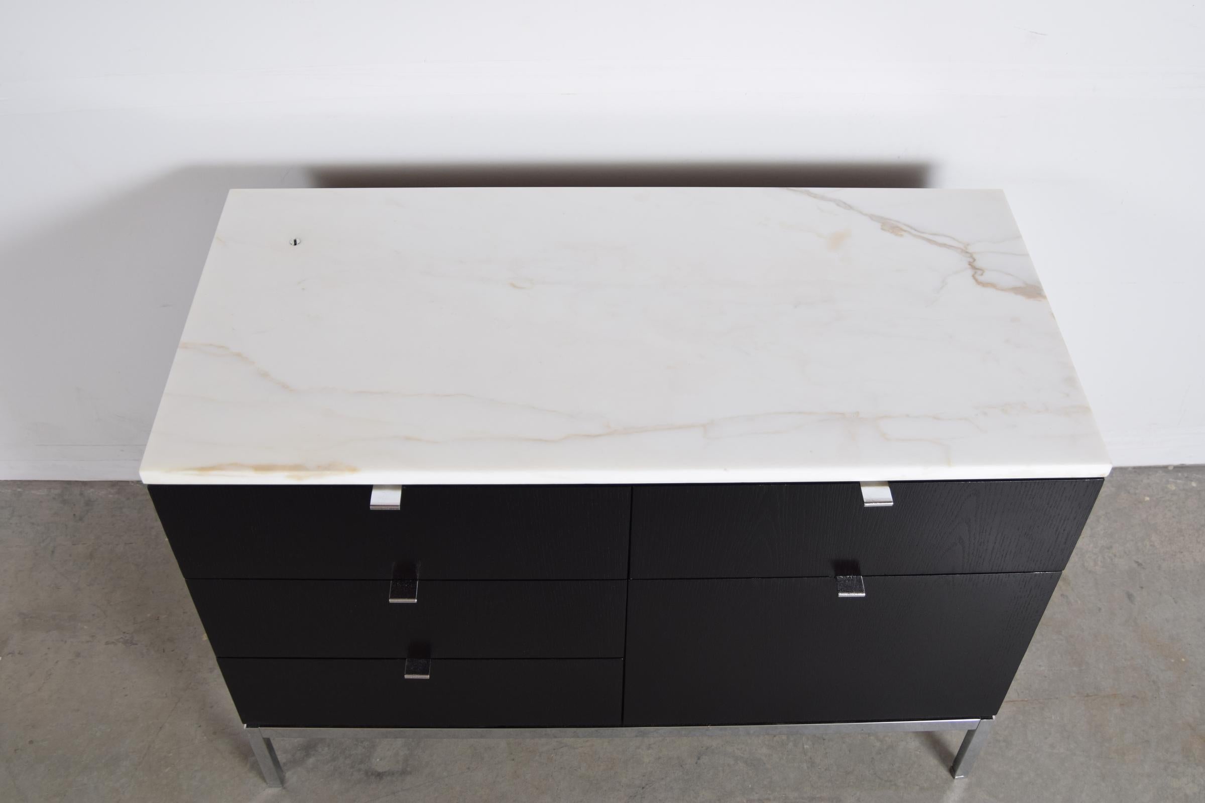 American Marble Top Credenza Designed by Florence Knoll