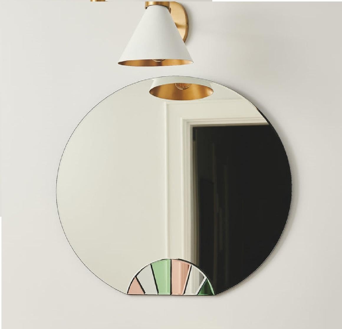 Danish Small Eclipse Mirror For Sale