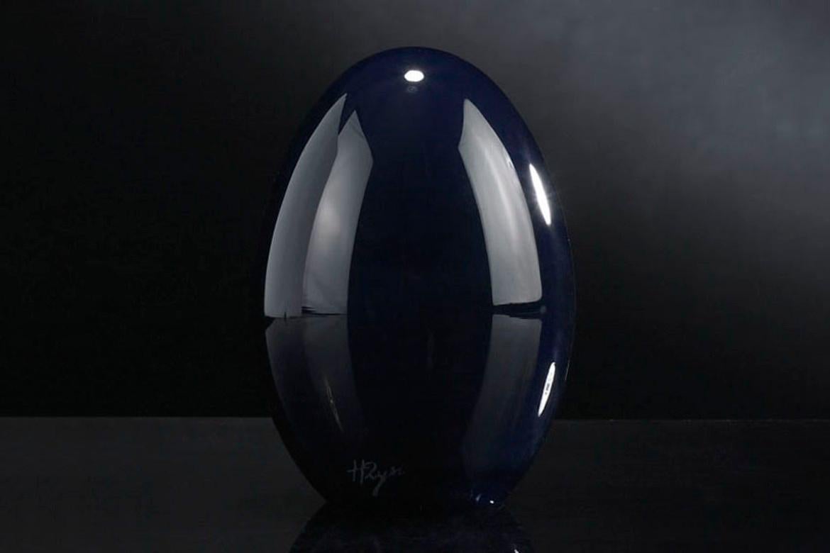 Small Egg Color Black, in Glass, Italy In New Condition For Sale In Treviso, Treviso