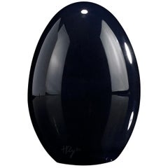 Small Egg Color Black, in Glass, Italy