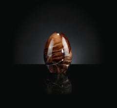 Small Egg Color Brown, in Glass, Italy