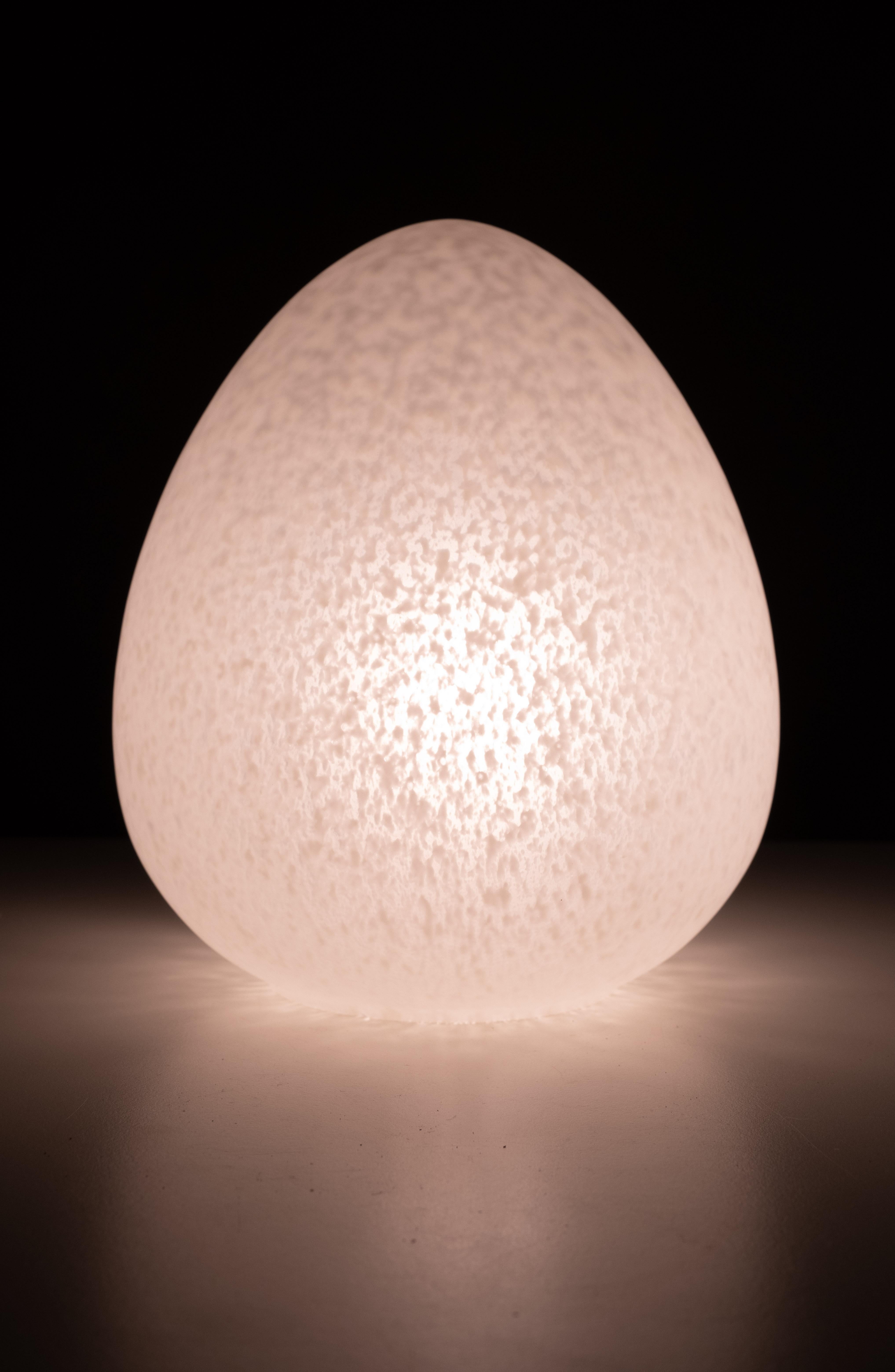 Small Egg shape Art Glass table lamp 1970s  For Sale 2
