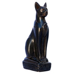 Vintage Small Egyptian Black Cat Figurine