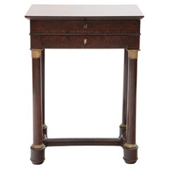 Small Elegant Charles X worktable ore Side table in Mahogany