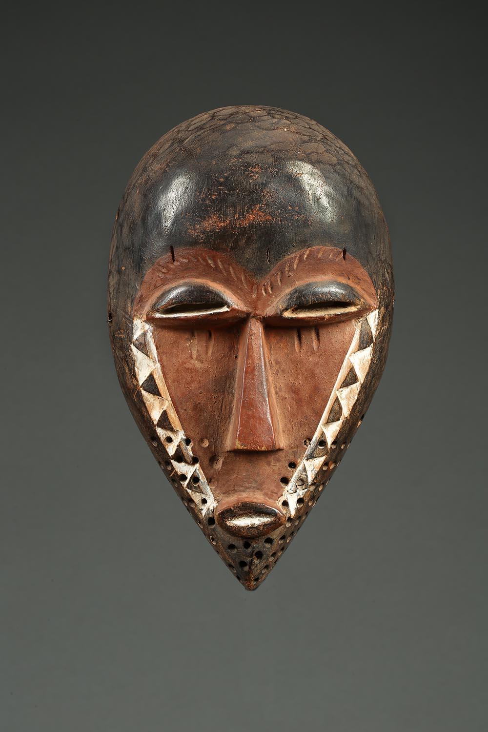 Congolese Small Elegant Tribal Pende African Mask, DRC