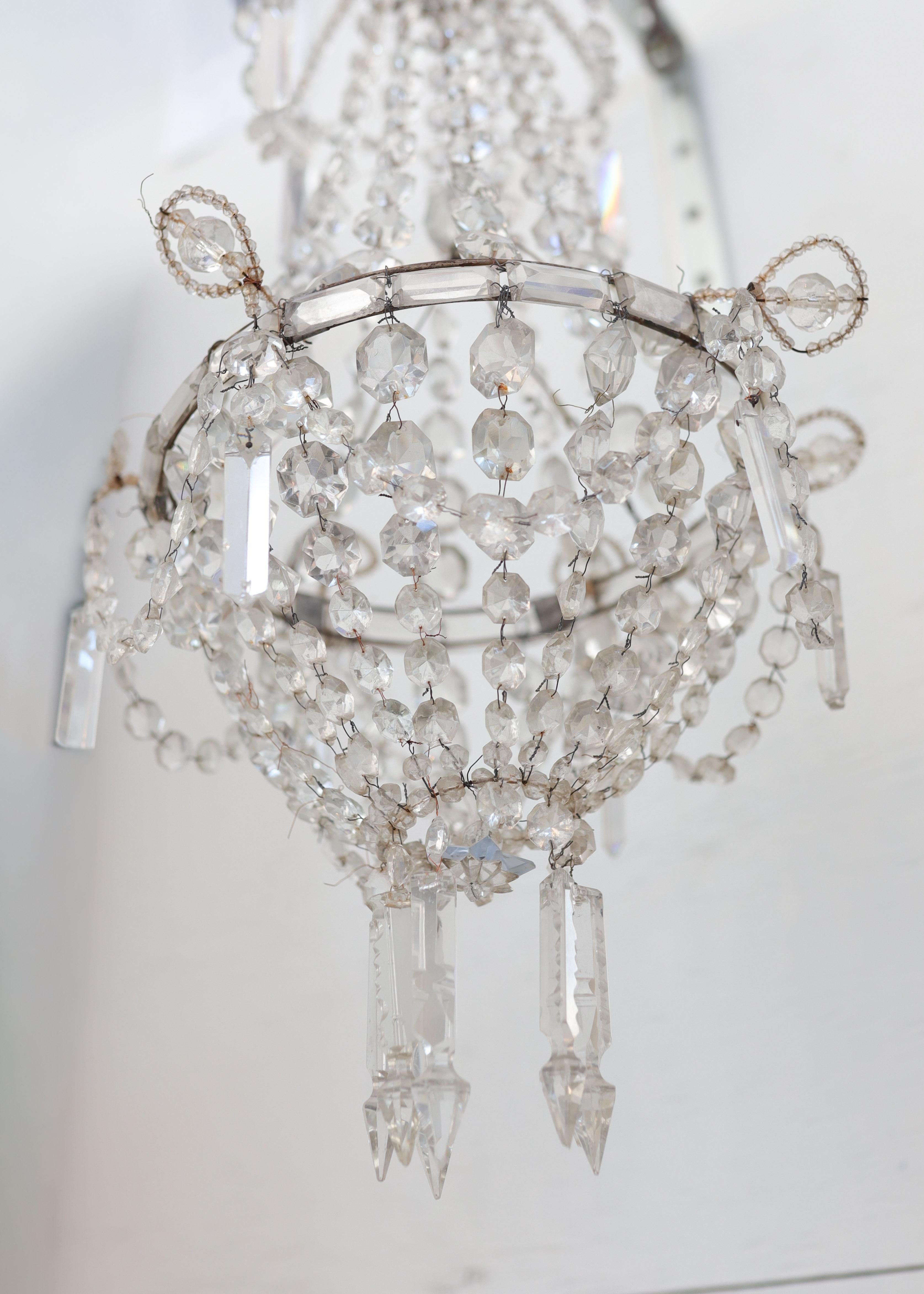 Pequeña araña de ascensor de París Vidrio en venta