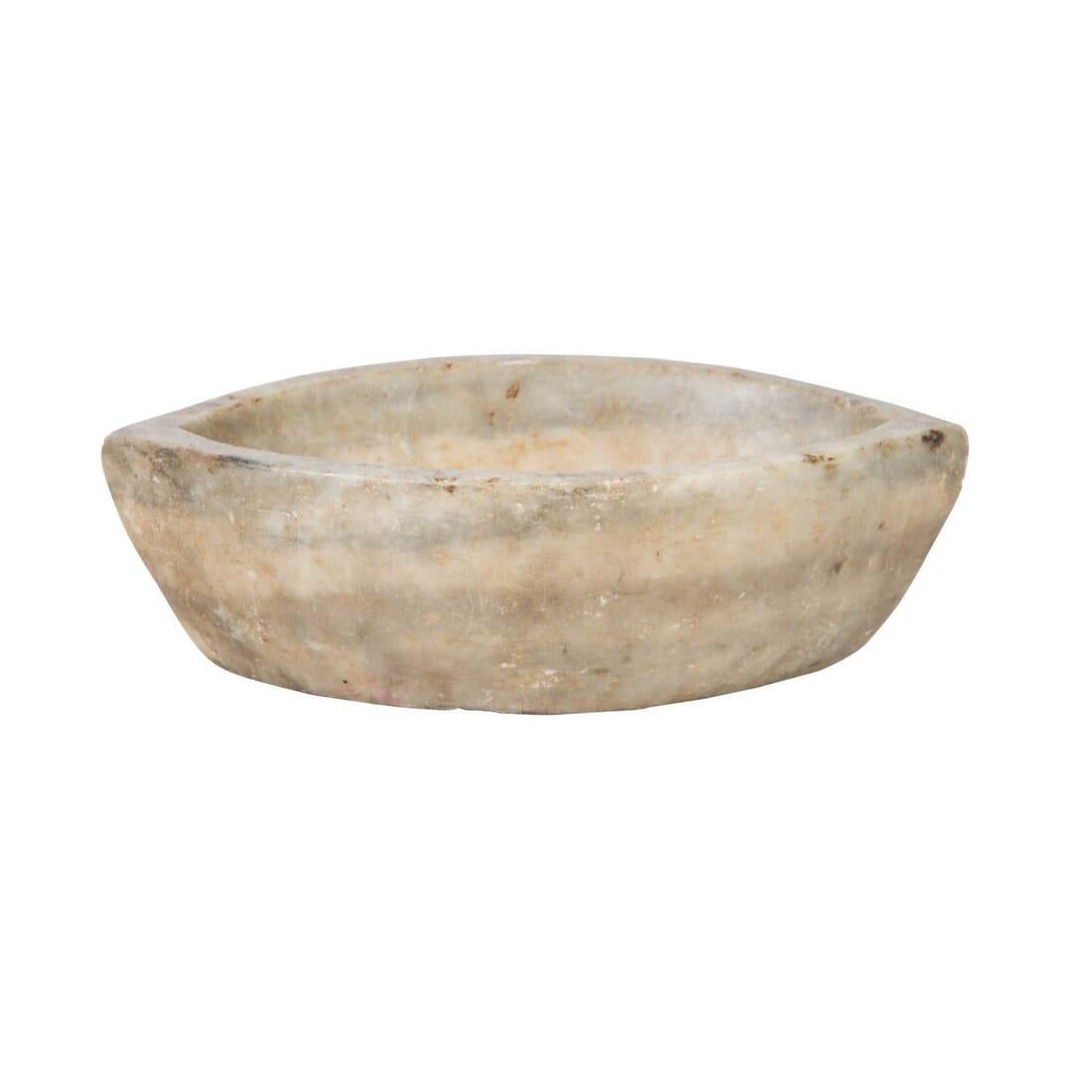 Small Elliptical Marble Bowl In Good Condition In Gloucestershire, GB