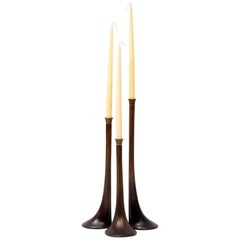 Small Elm Bronze Candlestick by Elan Atelier