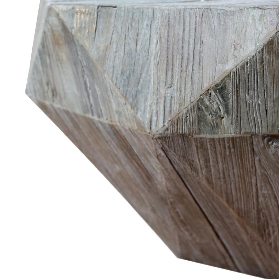 Modern Small Elm Side Table, Made in Italy For Sale