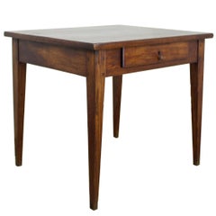 Small Elm Side Table with Thick Top