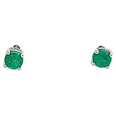 Small Emerald Stud Earrings