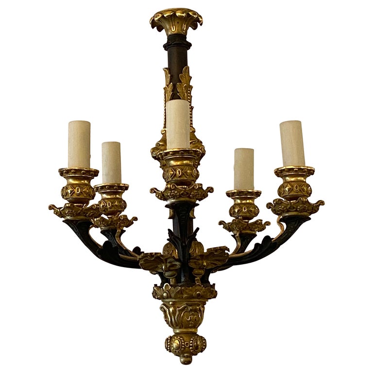Small Empire Bronze Chandelier For Sale at 1stDibs small bronze