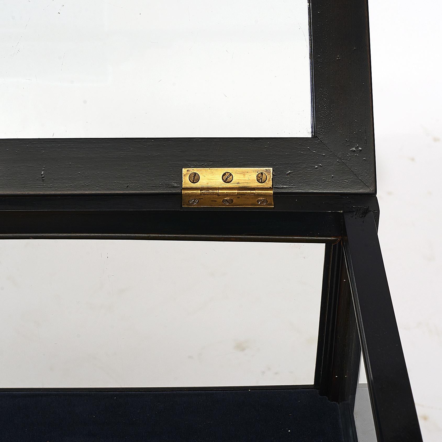 Wood Small Empire Style Display Case Table