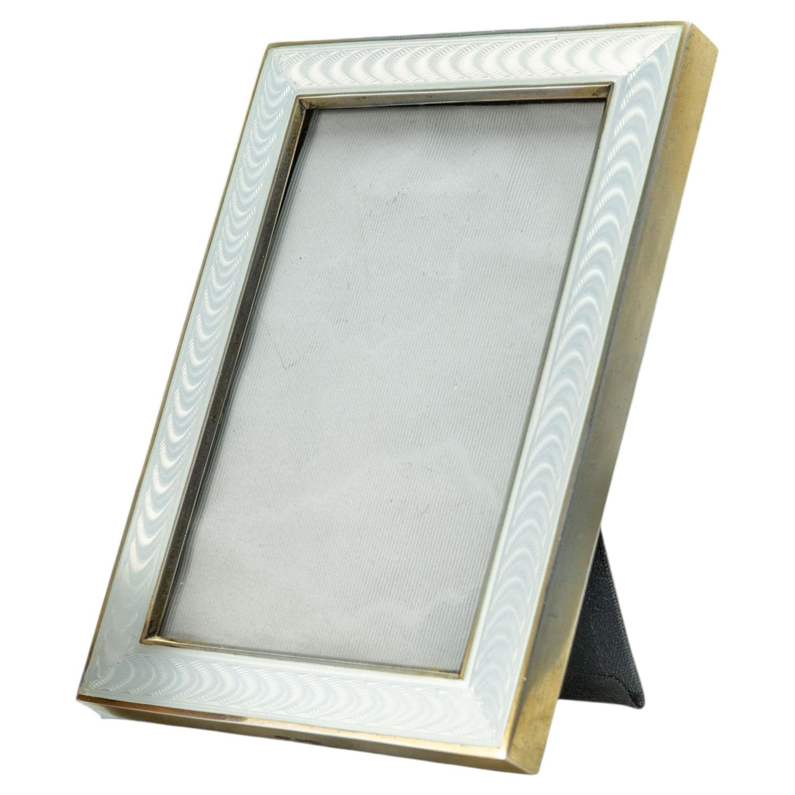 Small Enamelled and Sterling Silver Gilt Frame, Import Hallmarked 1933.