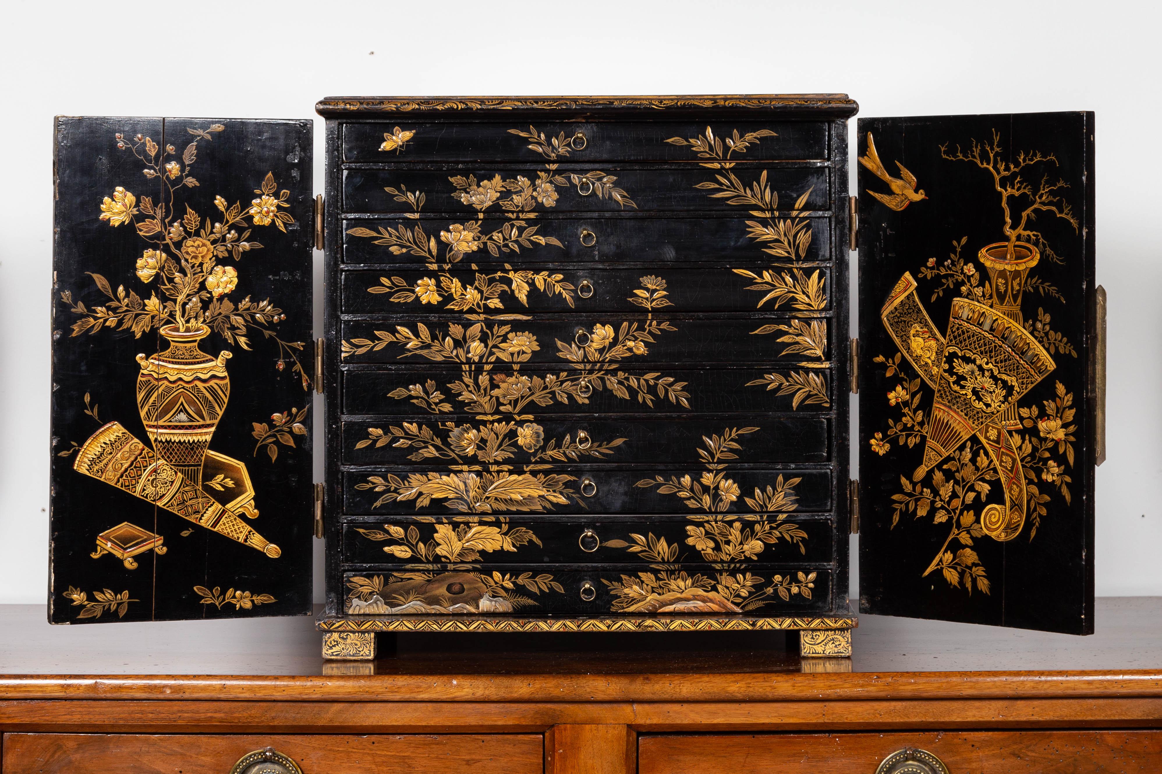 vintage chinoiserie cabinet