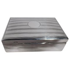 Small English Art Deco Sterling Silver Box