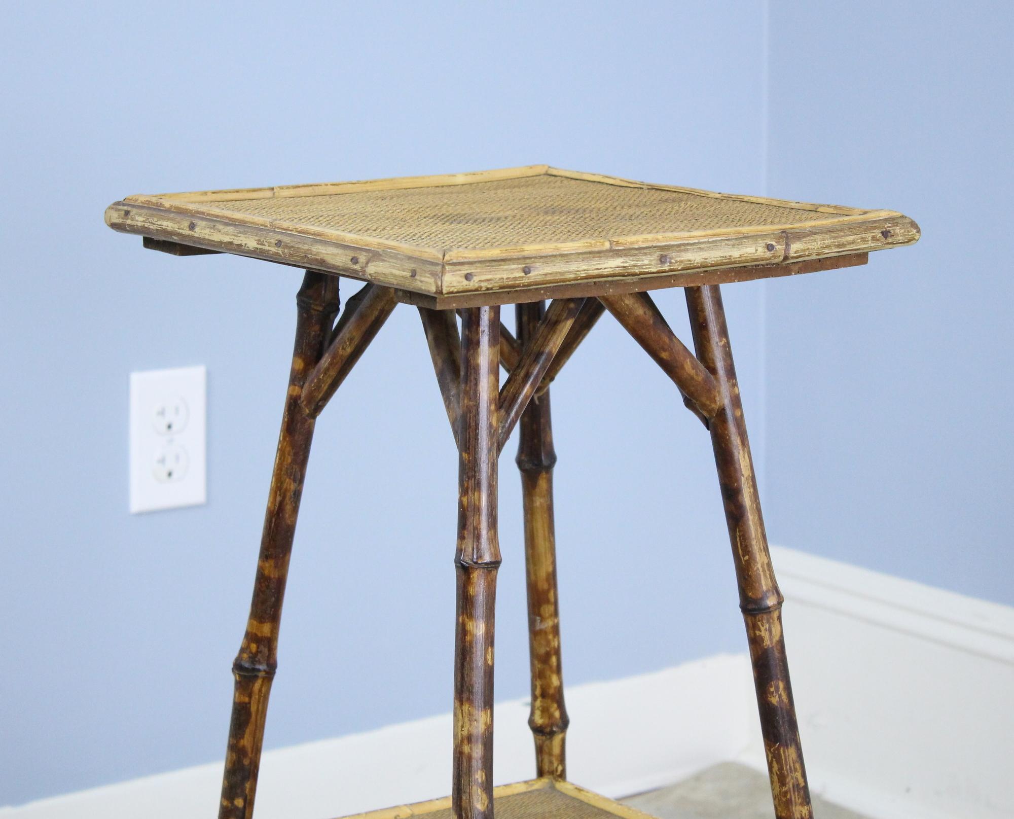 19th Century Small English Bamboo Side Table