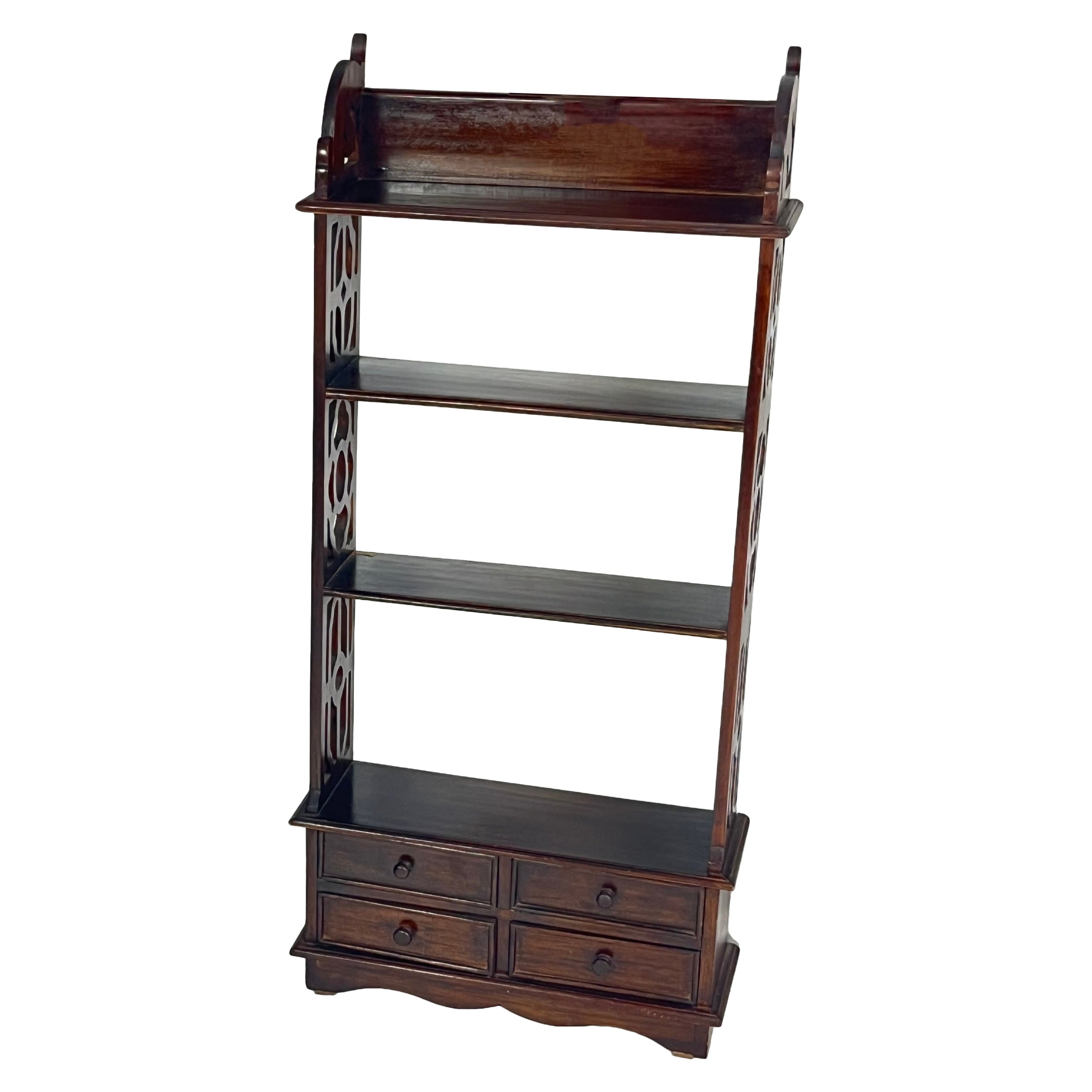 Mid-20th Century Set of 2 Small English Bookcases with Drawers, 1960s For Sale