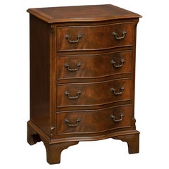 Small English Bow Front Serpentine Chest or Commode of Mahogany