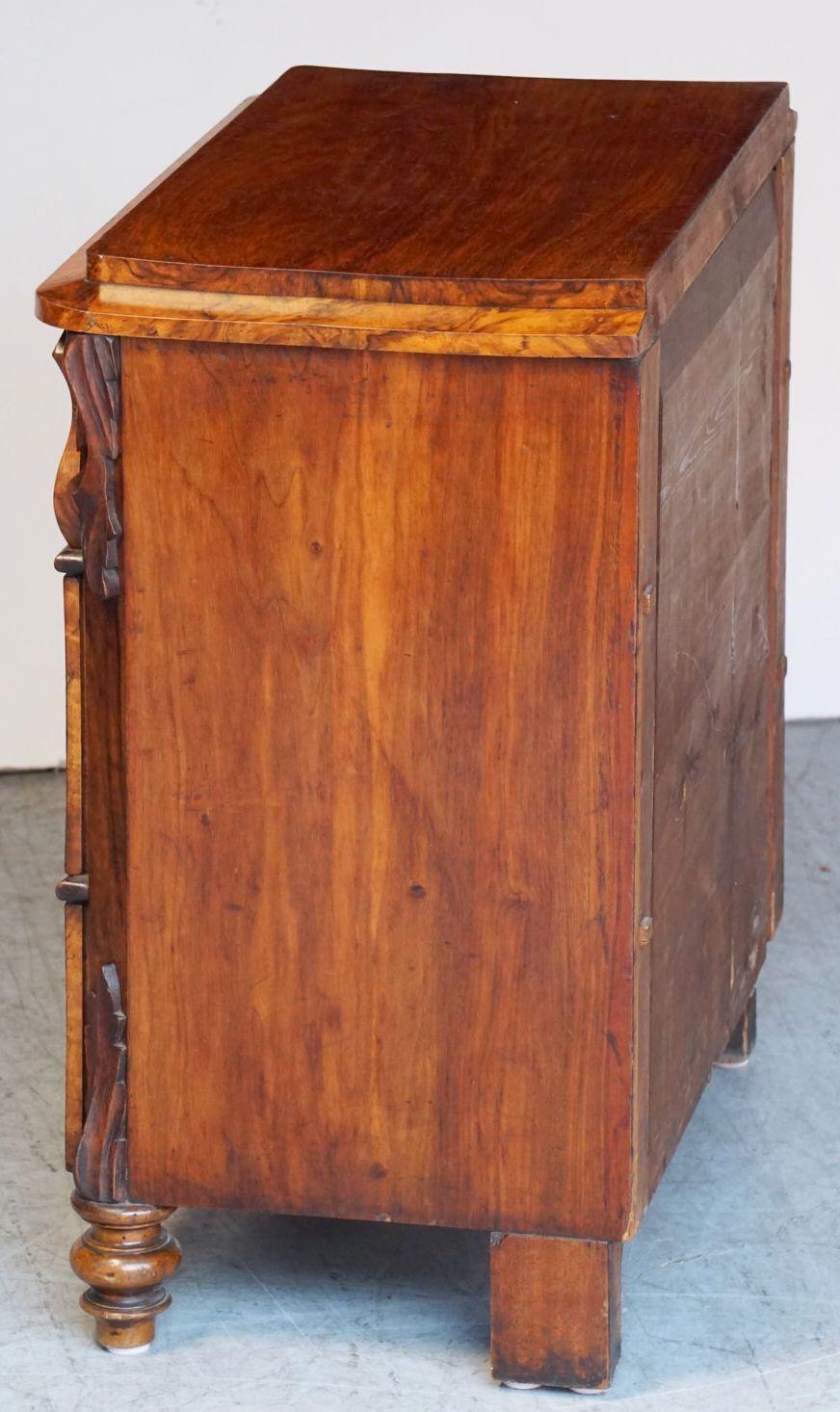 Small English Chest or Commode of Burr Walnut from the Edwardian Era 3