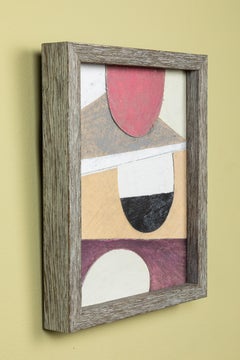 Small English Circle Collage on Canvas