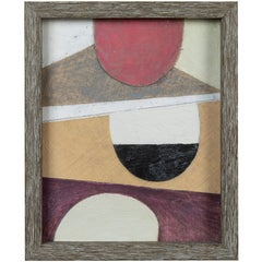Small English Circle Collage on Canvas