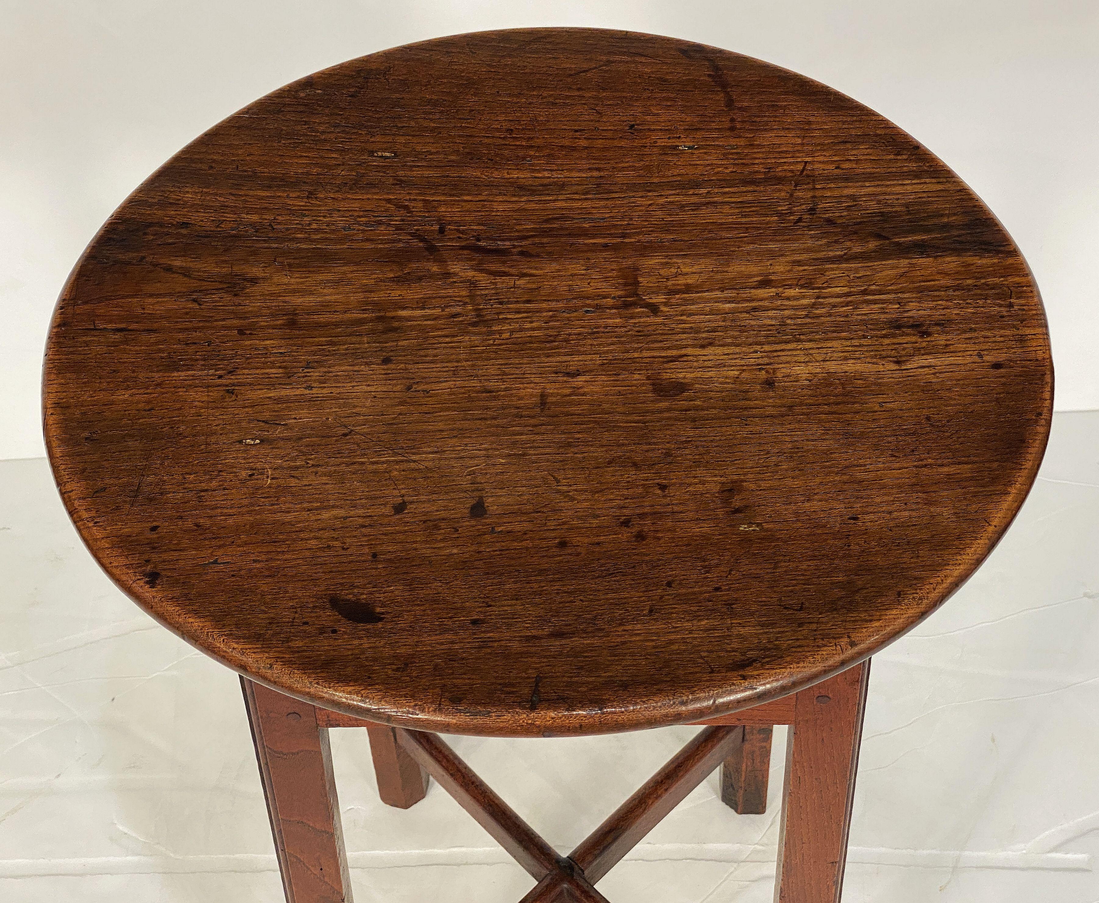 Wood Small English Cricket Table of Oak