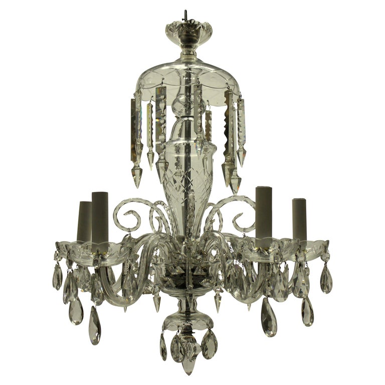 Small English Cut Glass Chandelier For, Chandelier In American English