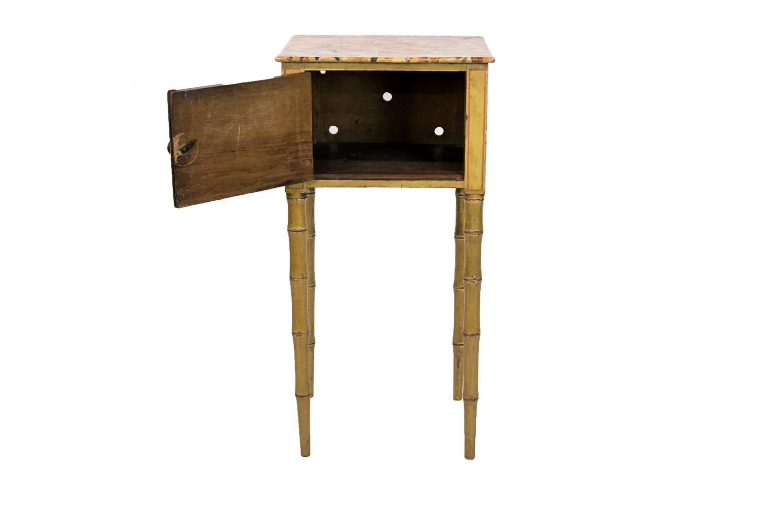 Early 19th Century Small English Faux Bamboo Painted Table