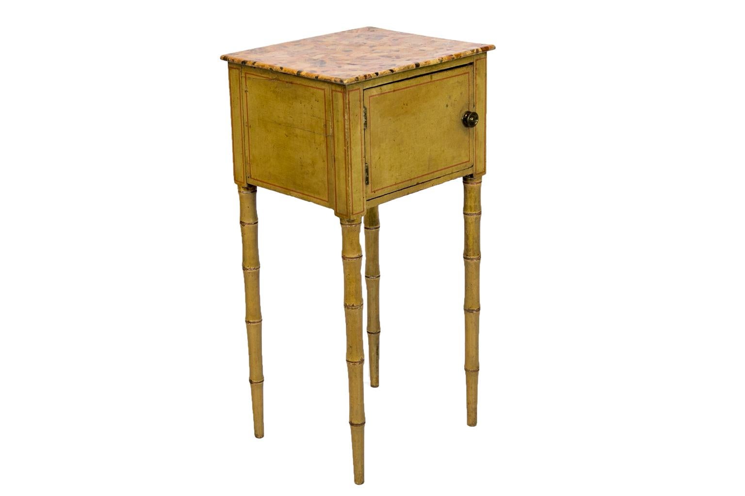 Small English Faux Bamboo Painted Table 1