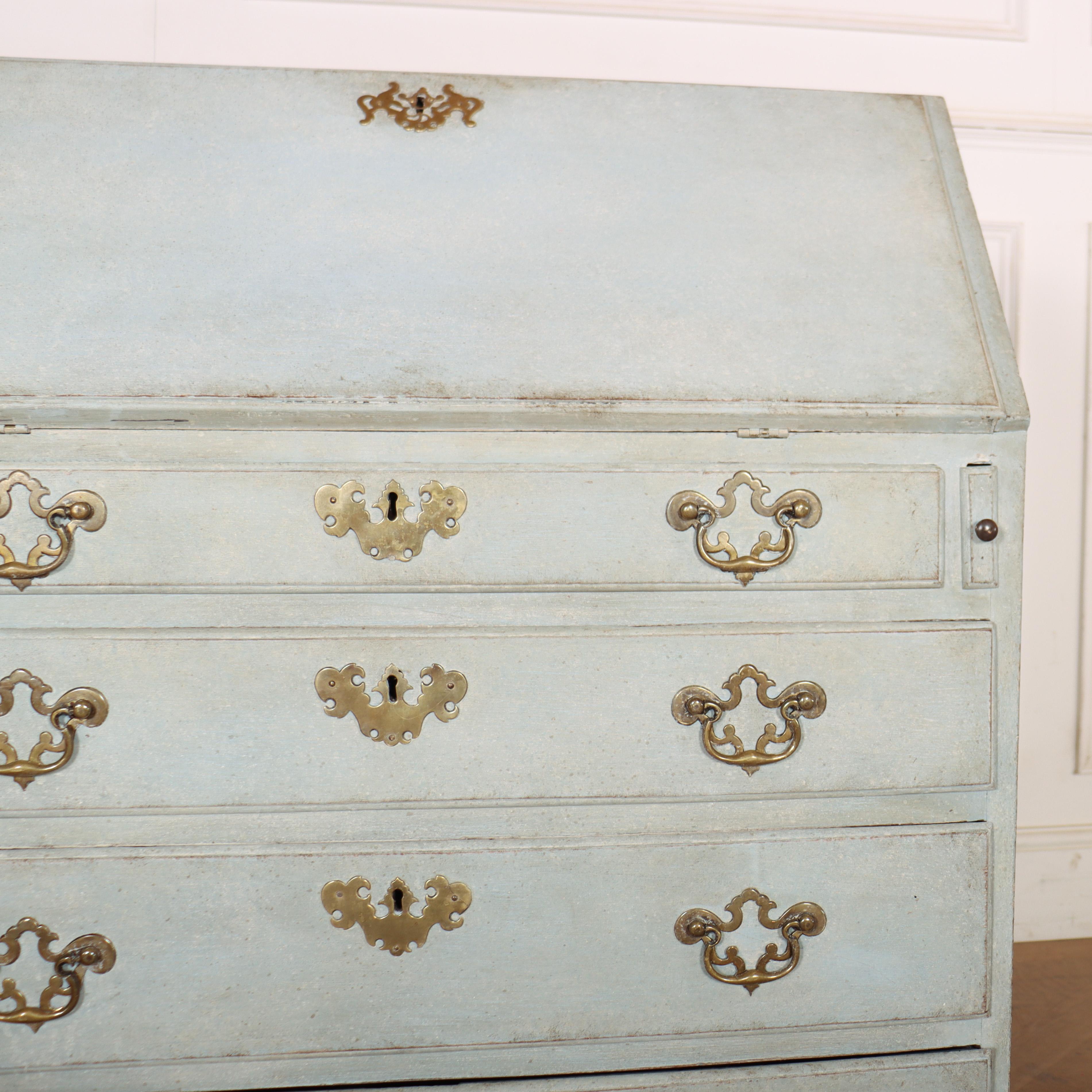 Small English Painted Bureau For Sale 4