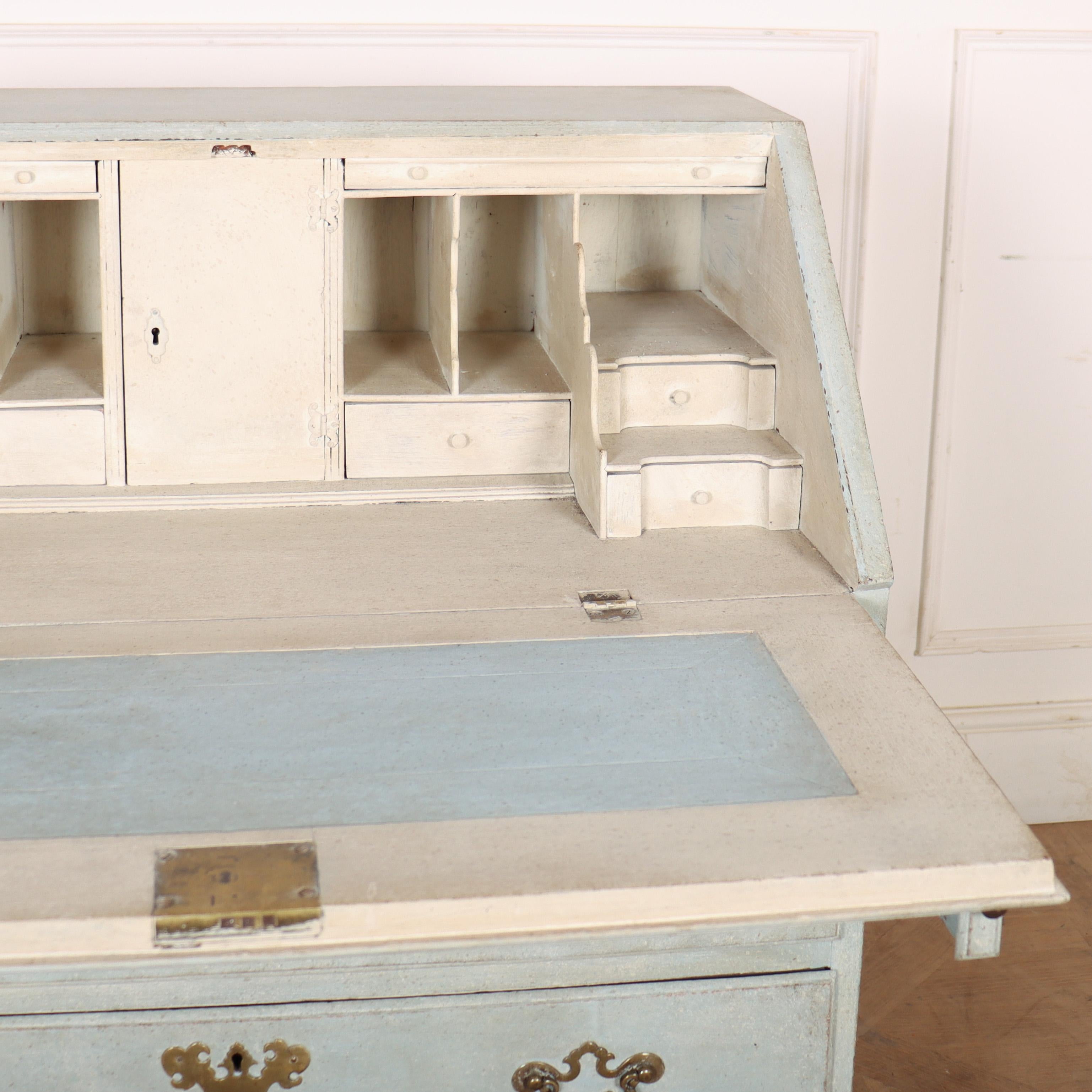 18th Century and Earlier Small English Painted Bureau For Sale