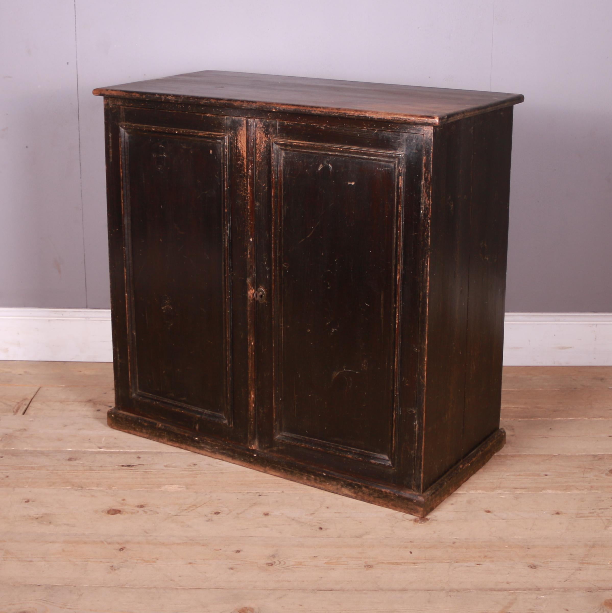 19th Century Small English Painted Cupboard