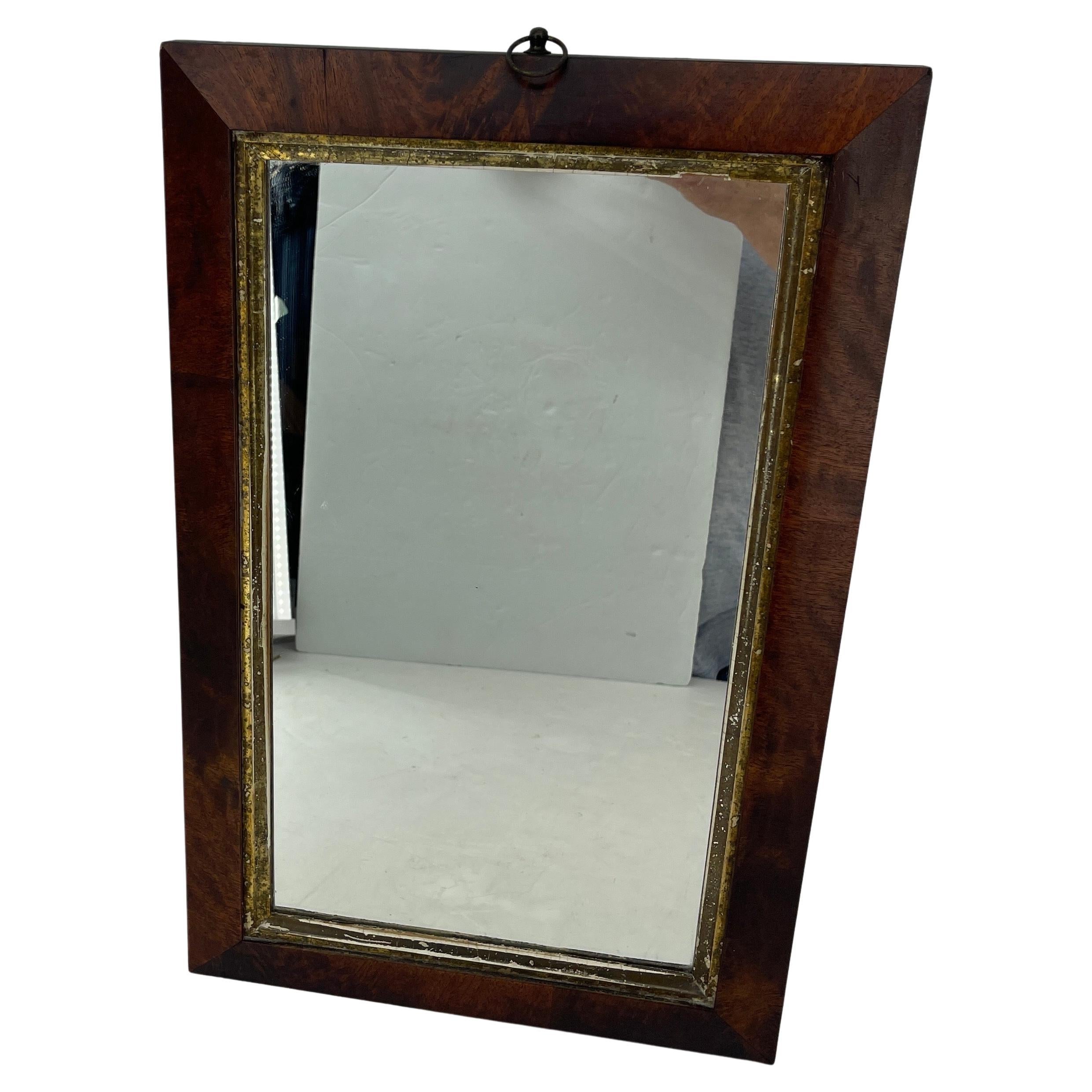 Small English Rectangular Mahogany and Gilt Wall Mirror For Sale 15