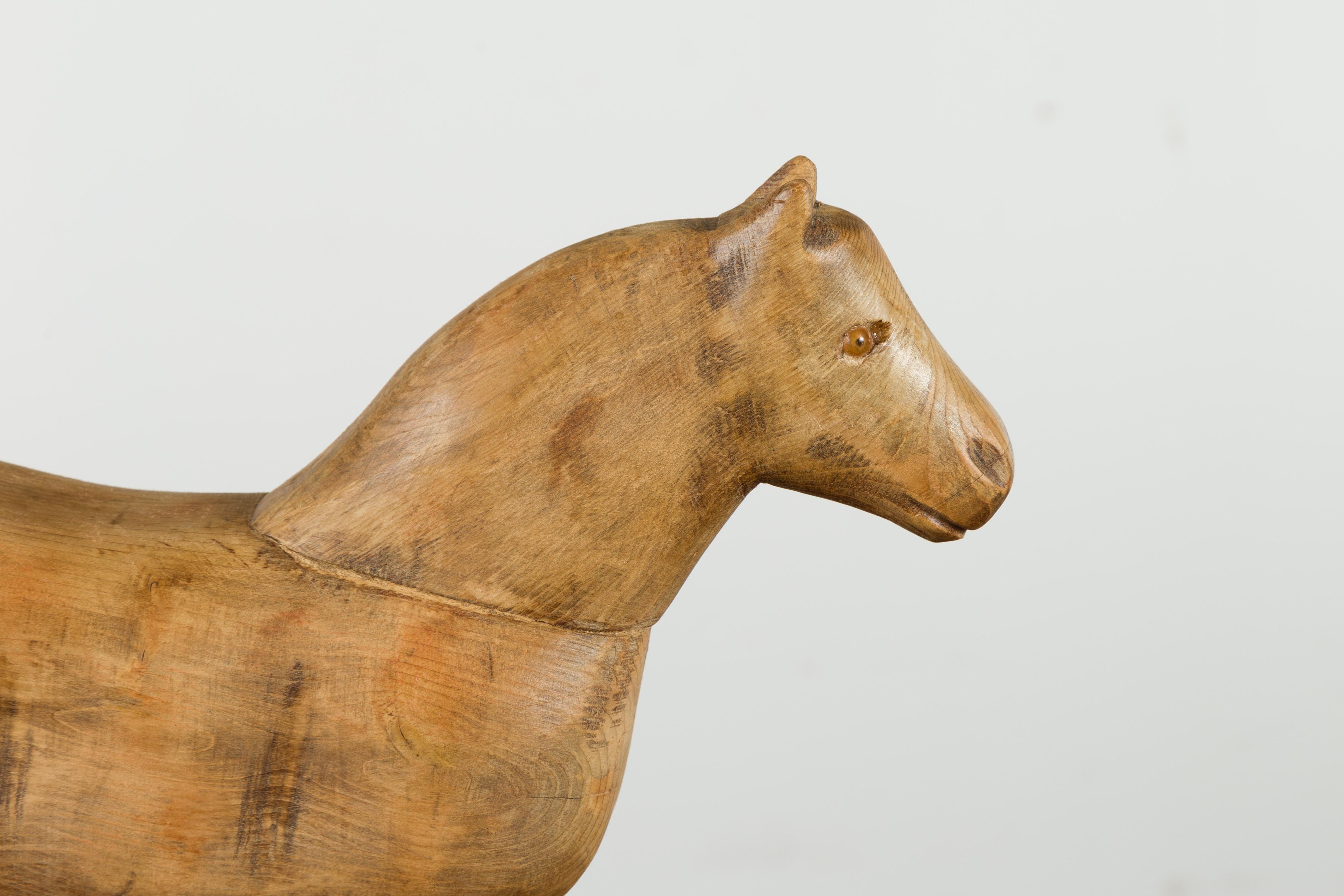 mouseman horse carving