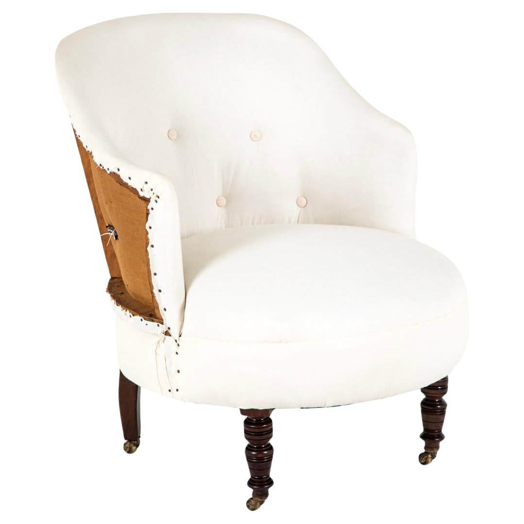 Petite chaise de chambre victorienne anglaise déconstruite