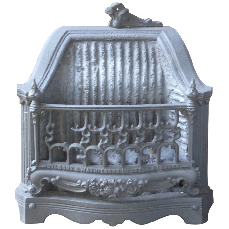 Small English Victorian Fireplace Grate, 19th Century
