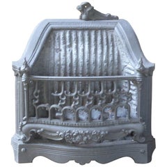Antique Small English Victorian Fireplace Grate, 19th Century