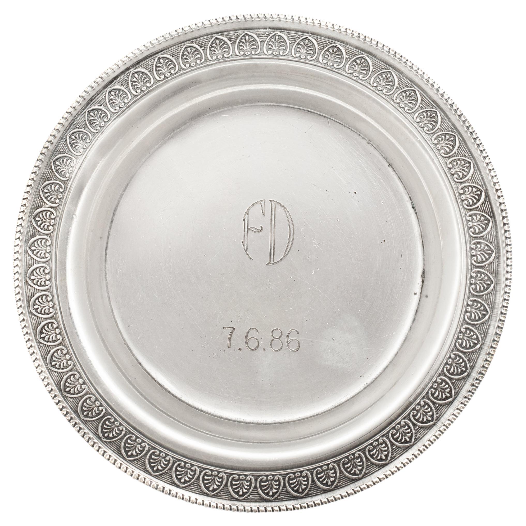 Small Engraved Plate For Sale