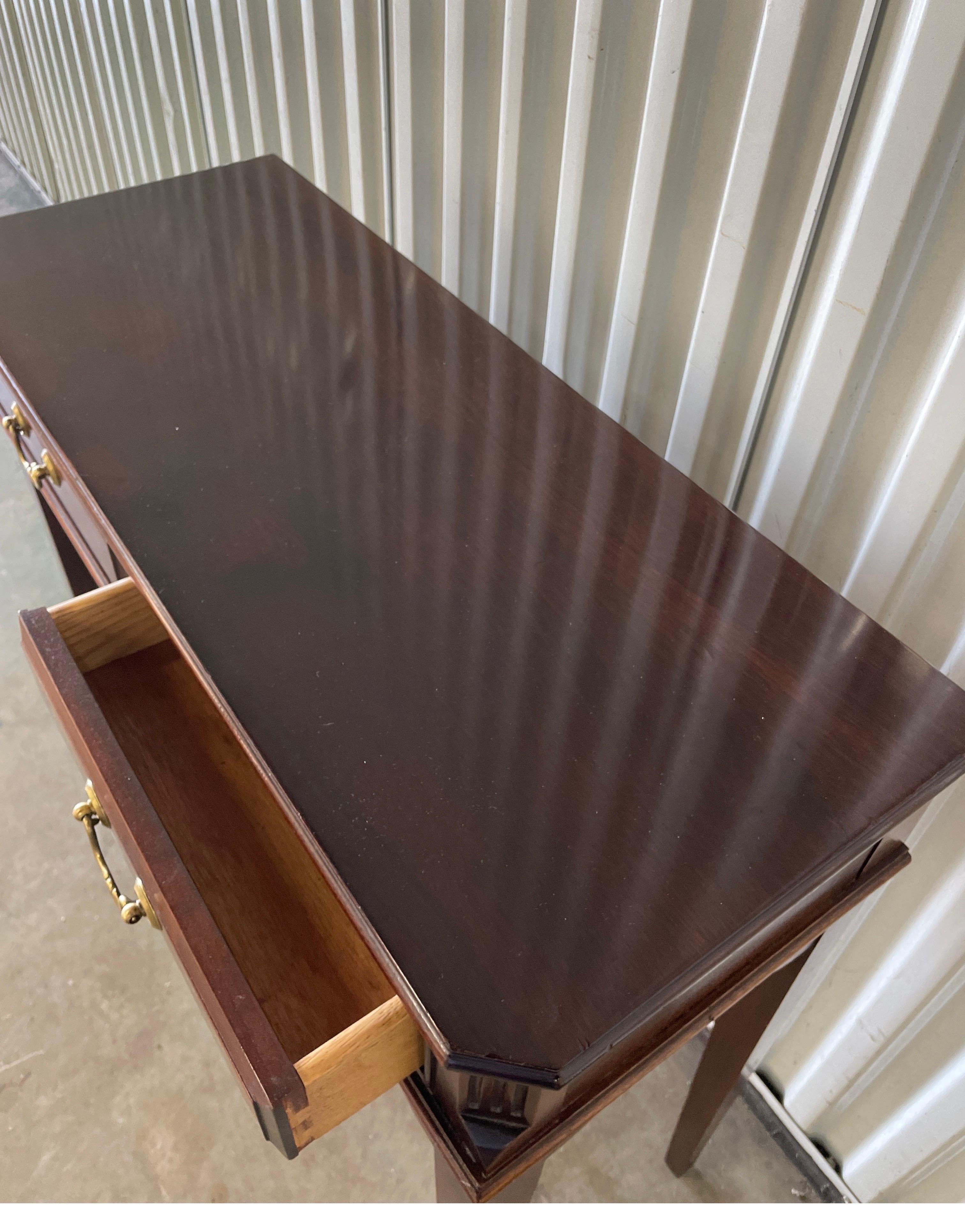 Small Entryway Mahogany Console Table For Sale 1