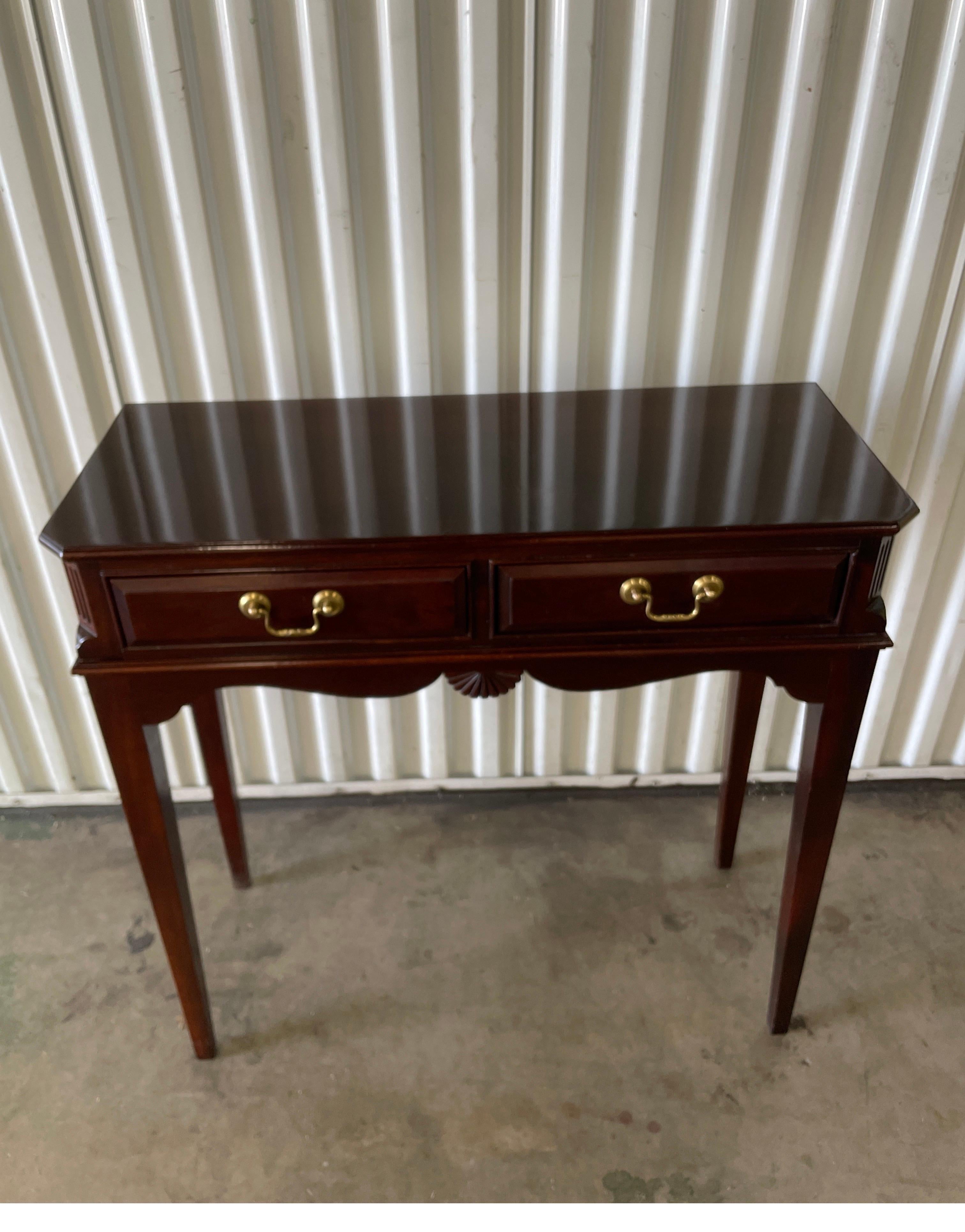 Small Entryway Mahogany Console Table For Sale 3