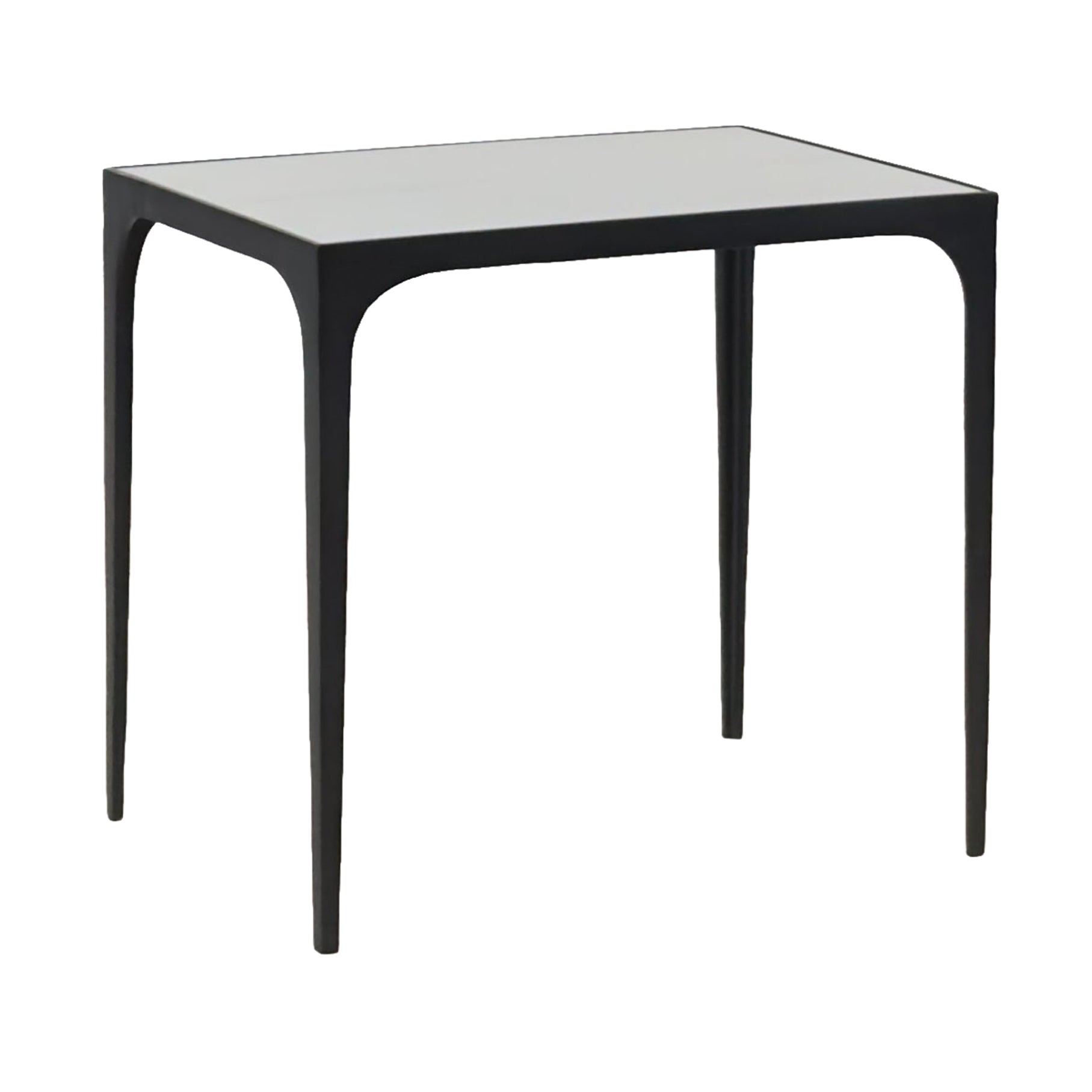 Small ‘Esquisse’ Wrought Iron and Parchment Side Table by Design Frères