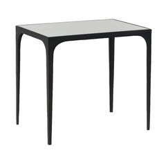 Small ‘Esquisse’ Wrought Iron and Parchment Side Table by Design Frères