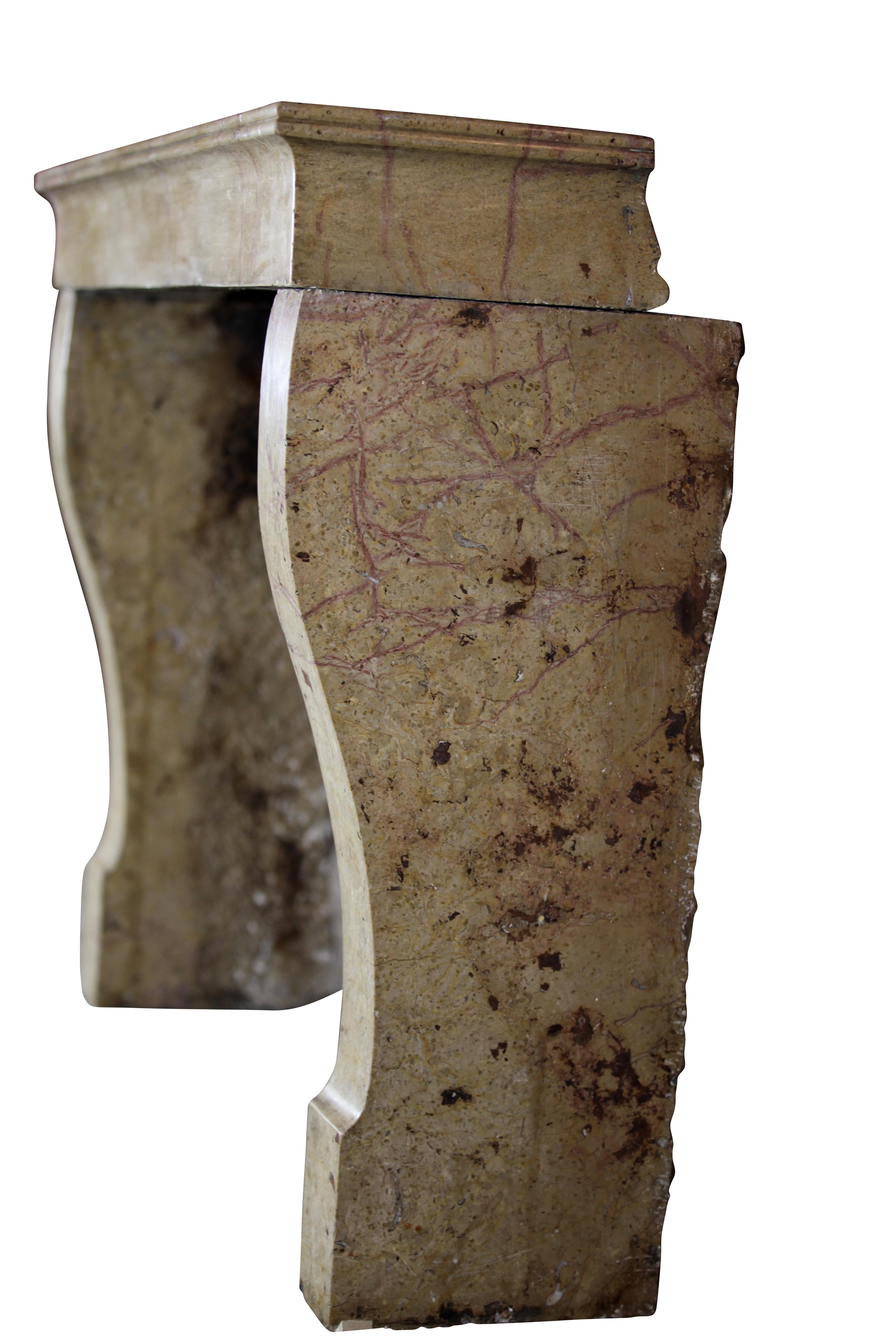 Pequeño Hogar Antiguo Europeo de Piedra Bicolor Creación de la Naturaleza siglo XIX en venta